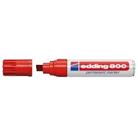 Edding - Filzstift 800 Diagonale 4-12mm rot | 5 Stück