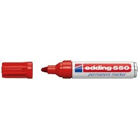 Edding - Feutre 550 rond 3-4mm rouge | 10 pièces