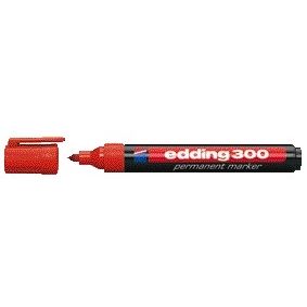 Edding -  Viltstift  300 rond 1.5-3mm rood | 10 stuks