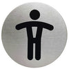 Durable -  Infobord pictogram 4905 wc heren rond 83mm | 5 stuks