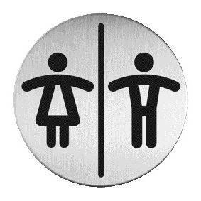 Durable - Panneau d'information Pictogramme 4920 WC D/H rond 83mm | 5 pièces