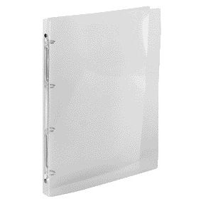 Exacompta - Classeur Crystal A4 4 anneaux O-mech 15mm PP transparent