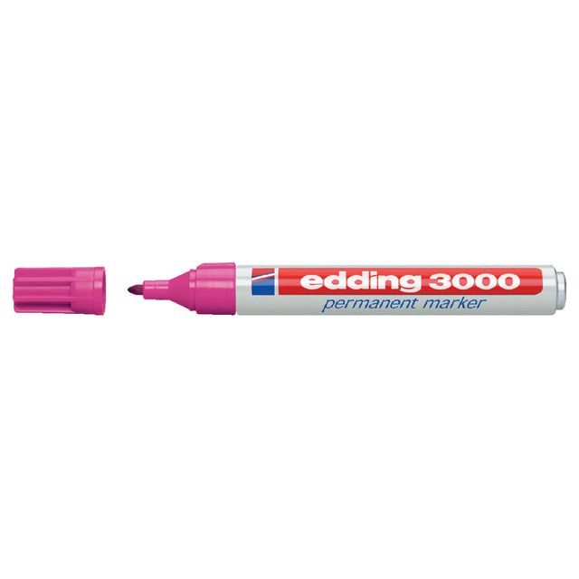 Edding - Felt -Tip Edding 3000 autour de 1,5 à 3 mm rose | 10 pièces