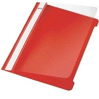 Leitz - Attache rapide standard A5 PVC rouge