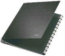 Leitz - Chemise à terme 1-12 270x18x345mm panneau dur noir