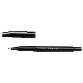 Pilot -  Fineliner  sw-ppf f zwart | 12 stuks