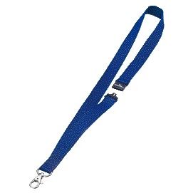 Langlebig - Textilkordel 8137 mit Karabiner dunkelblau | 10 Stück