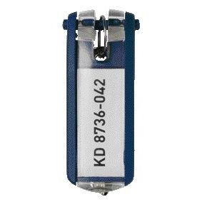 Durable -  Sleutellabel  1957 met ring blauw
