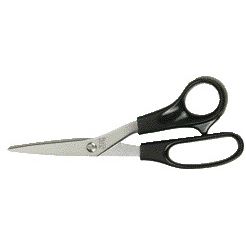 Quantore - Ciseaux 190mm + manche plastique noir | 12 pièces