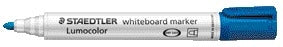 Staedtler - Marqueur pour tableau blanc Lumocolor 351 rond bleu 2mm | 10 pièces