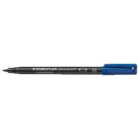 Staedtler -  Viltstift Lumocolor 317 permanent M blauw | 10 stuks