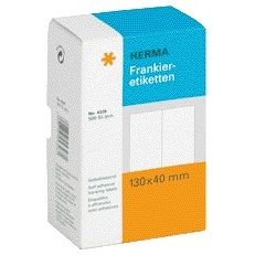 HERMA -  Frankeeretiket  4328 dubbel 130x40mm 500st