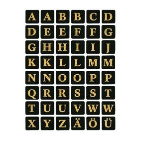 HERMA -  Etiket  4130 13x13mm letters a-z zw op gd | 10 stuks