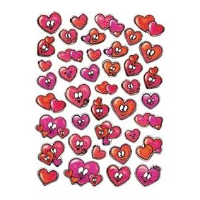 HERMA - Etiquette 5371 coeur avec yeux pierre | 10 pièces