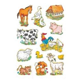 HERMA - Etiquette 5419 animaux de la ferme | 10 pièces