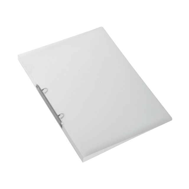 Exacompta - Classeur Crystal A4 2 anneaux O-mech 15mm PP blanc