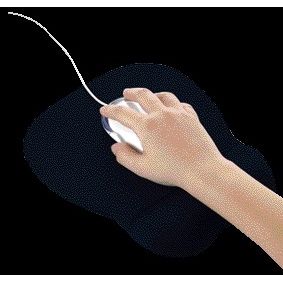 Quantore - Mauspad mit Gel-Handgelenkstütze schwarz