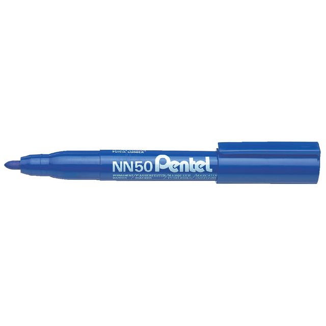 Pentel -Filz -Tip Stift Pentel NN50 um 1,3-3 mm blau | 12 Stücke