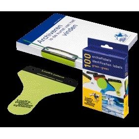 Loeffs - Étiquette d'archive carton vert 100 pièces