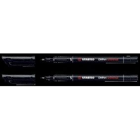 Stabilo - Feutre OHpen 841/46 permanent rond super fin noir | 10 pièces