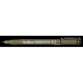 Artline - Fineliner technique 0,2mm noir | 12 pièces