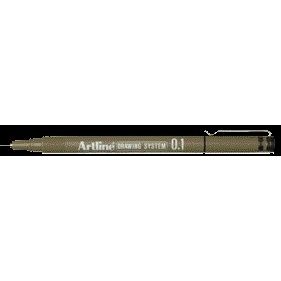 Artline - Fineliner technique 0,1mm noir | 12 pièces