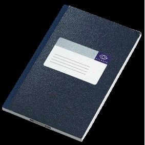 Atlanta -  Notitieboek Djois gelijmd 165x105mm 128blz blauw