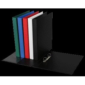 Quantore - Classeur à anneaux A4 2 anneaux D-mech 20mm PP assortis | 20 pièces