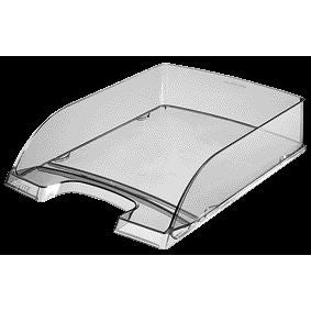 Leitz - Corbeille à courrier Plus A4 verre fumé transparent | 5 pièces