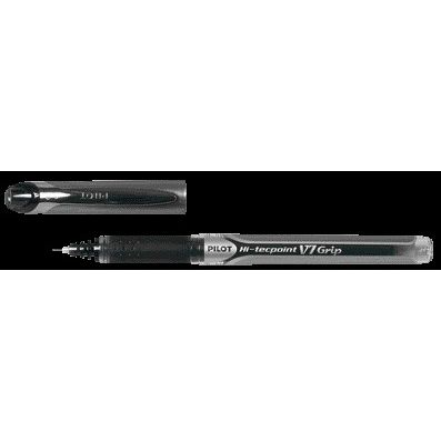 Pilot - Stylo roller Hi-Tecpoint Grip V7 moyen noir | 12 pièces