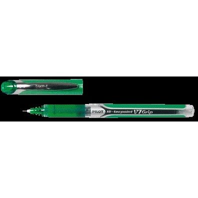 Pilot - Stylo roller Hi-Tecpoint Grip V7 vert moyen | 12 pièces