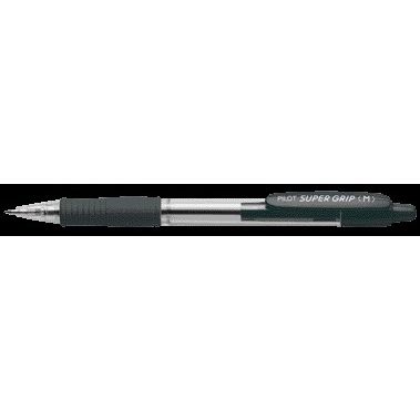 Pilot - Stylo à bille Super Grip moyen noir | 12 pièces