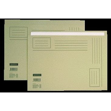 Quantore - Faltmappe Folio unebene Seite 230gr grau | 10 Stück