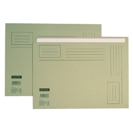 Quantore - Dossier pliant Folio côté irrégulier 230gr gris