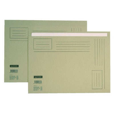 Quantore - Faltmappe Folio unebene Seite 230gr grau