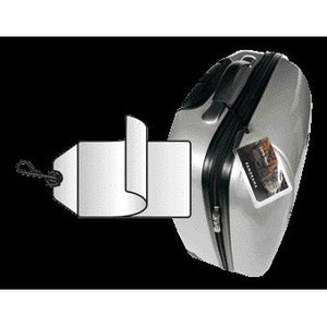Quantore - Gepäcketikett Djois 11120 72x123mm mit Nylonschnur transparent 10 Stück
