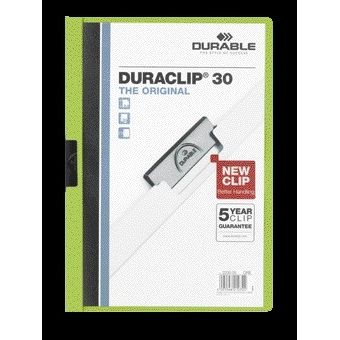 Quantore - Klemmmappe Duraclip A4 3mm 30 Blatt grün | 25 Stück