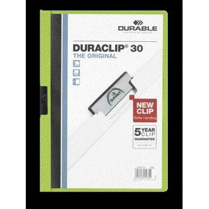 Quantore - Klemmmappe Duraclip A4 3mm 30 Blatt grün | 25 Stück