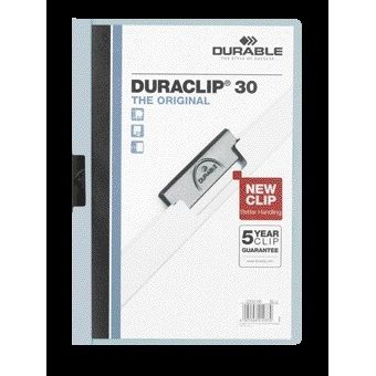 Durable - Dossier à clips Duraclip A4 3mm 30 feuilles bleu clair