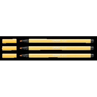 Stabilo -  Viltstift Pen 68/44 medium geel | 10 stuks