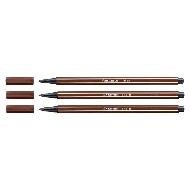 Stabilo - Felt -tip Pen 68/45 M Brown | 10 pièces