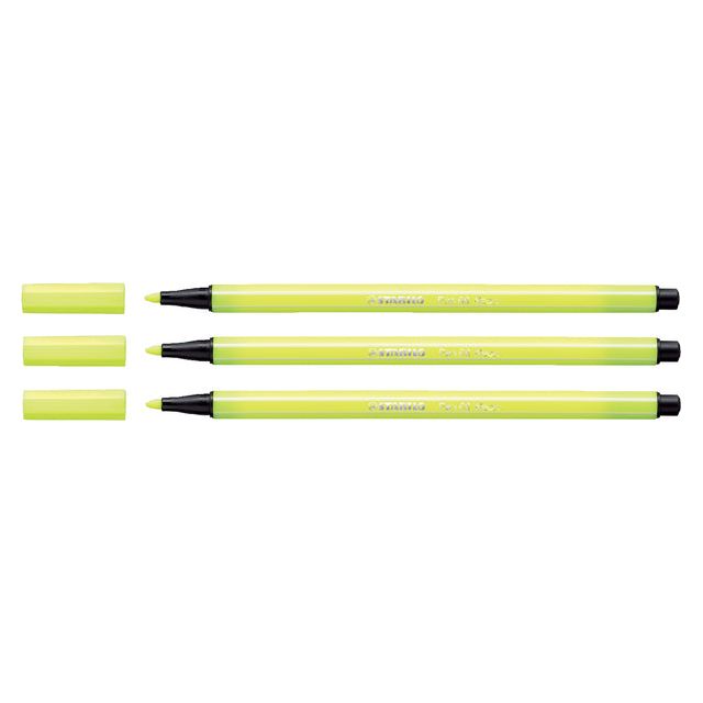 Stabilo - Felt -tip Pen 68/024 M Jaune néon | 10 pièces