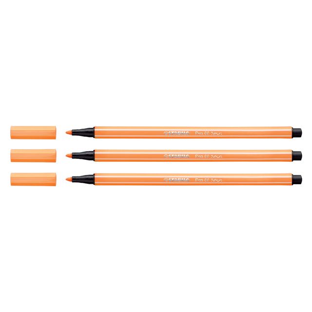 Stabilo - Felt -tip Pen 68/054 M ORANGE NÉON | 10 pièces