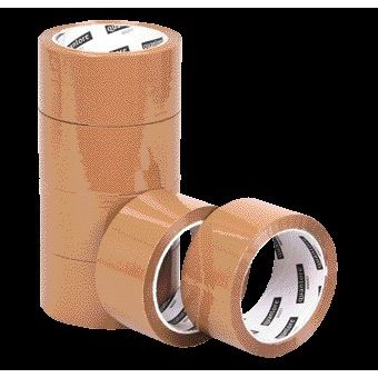 Quantore - Emballage 50mmx60m PP marron 6 rouleaux | 6 pièces
