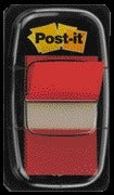 Post-it -  Indextabs  680 25.4x43.2mm rood | 12 stuks