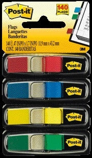 Post-it - Onglets 6834 11,9x4,1mm assortis | 6 pièces