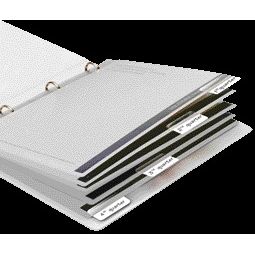 Quantore - Indextabs Djois 12x40mm autocollant permanent blanc 48 pièces