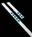 Desq - Cadre mural 100cm avec 5 aimants bleus de 32mm | 5 pièces