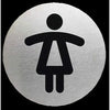 Durable - Panneau d'information pictogramme 4904 toilettes dames rond 83mm | 5 pièces