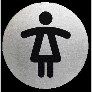 Durable -  Infobord pictogram  wc dames rond 83mm | 5 stuks